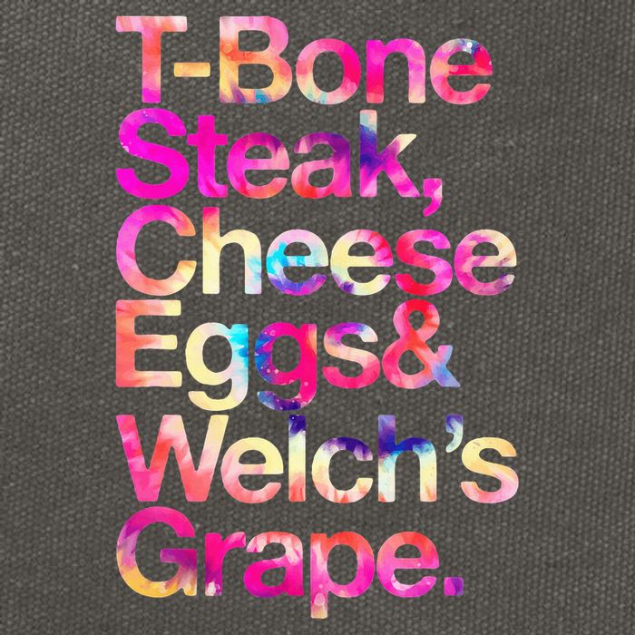 T Bone Steak Cheese Eggs WelchS Grape Cotton Canvas Backpack