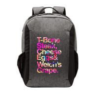 T Bone Steak Cheese Eggs WelchS Grape Vector Backpack