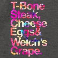 T Bone Steak Cheese Eggs WelchS Grape Vector Backpack