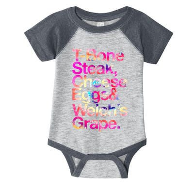 T Bone Steak Cheese Eggs WelchS Grape Infant Baby Jersey Bodysuit