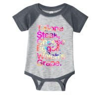 T Bone Steak Cheese Eggs WelchS Grape Infant Baby Jersey Bodysuit