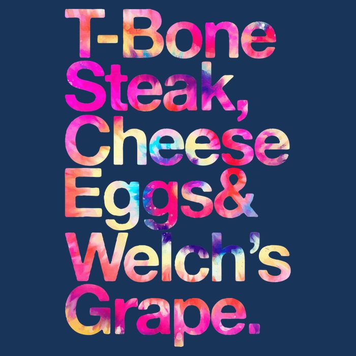 T Bone Steak Cheese Eggs WelchS Grape Infant Baby Jersey Bodysuit
