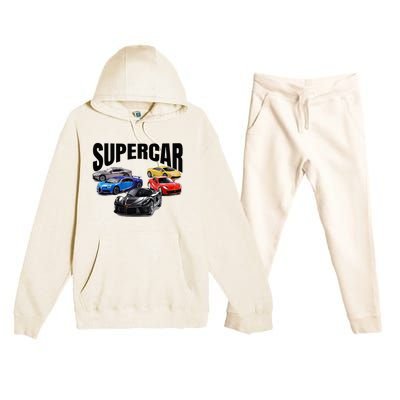 The Best Supercar Racing Fan On The Planet Premium Hooded Sweatsuit Set