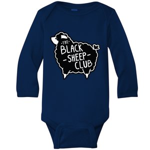 The Black Sheepp Club Squad Funny Sarcastic Tee Baby Long Sleeve Bodysuit