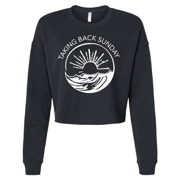Taking Back Sunday Ice Creamm Sundaee Cropped Pullover Crew