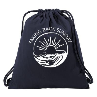 Taking Back Sunday Ice Creamm Sundaee Drawstring Bag