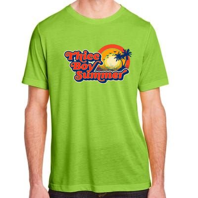 Thicc Boy Summer! Funny Fit2Serve 90s Style Beach Graphic Adult ChromaSoft Performance T-Shirt