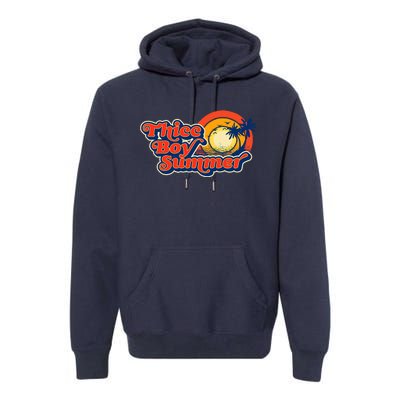 Thicc Boy Summer! Funny Fit2Serve 90s Style Beach Graphic Premium Hoodie