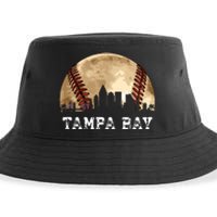 Tampa Bay Skyline City Vintage Baseball Lover Sustainable Bucket Hat