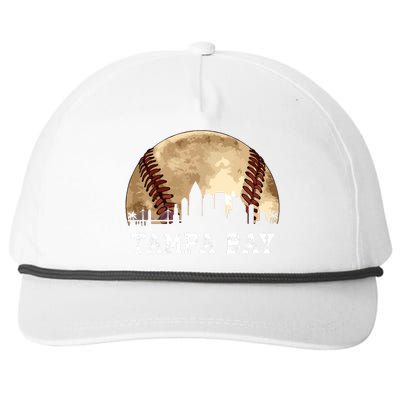 Tampa Bay Skyline City Vintage Baseball Lover Snapback Five-Panel Rope Hat