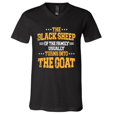 The Black S.H.E.E.P Of The Family Usually Turns Into The Goat V-Neck T-Shirt