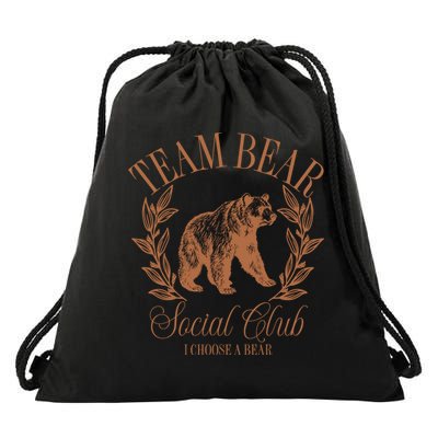 Team Bear Social Club I Choose The Bear Drawstring Bag