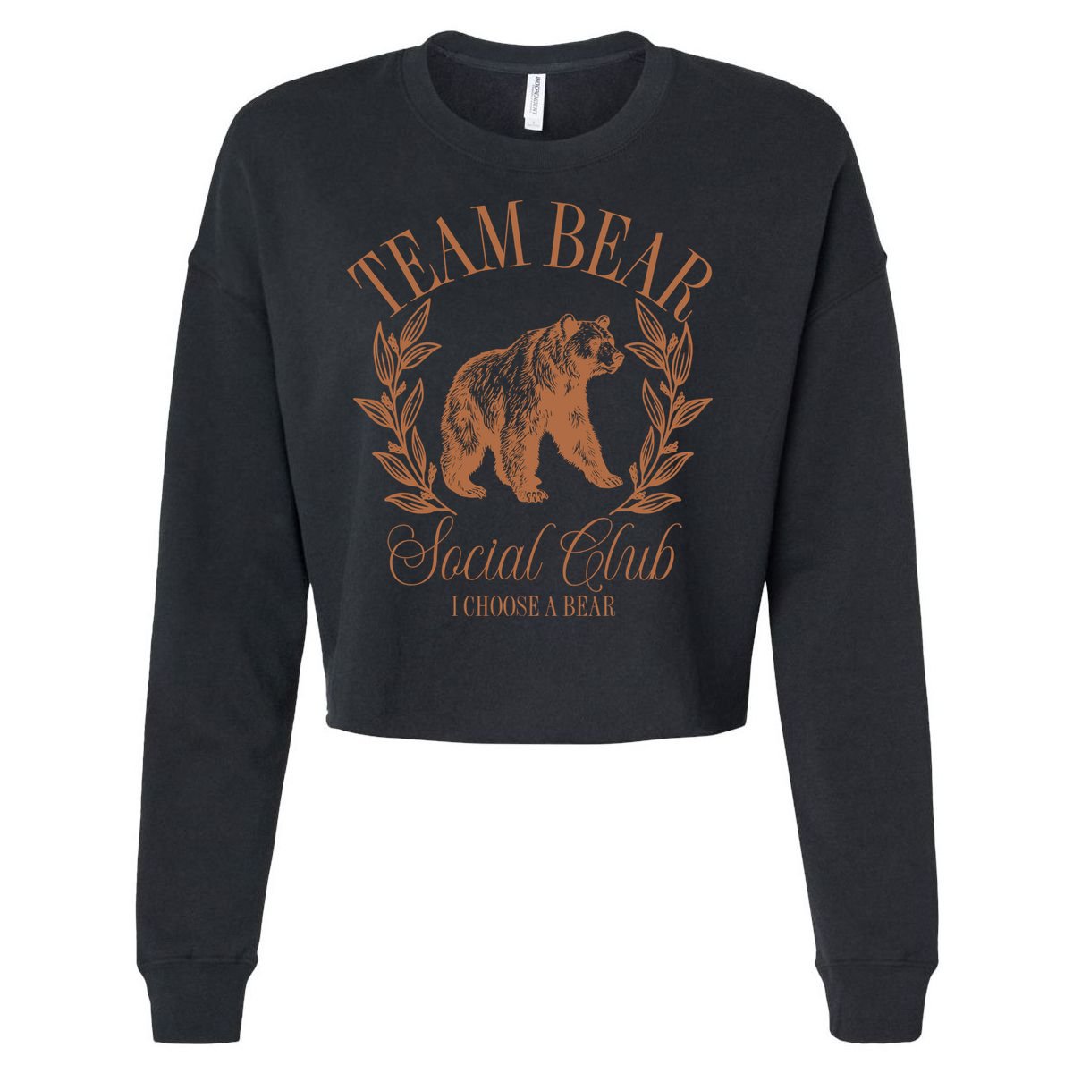 Team Bear Social Club I Choose The Bear Cropped Pullover Crew