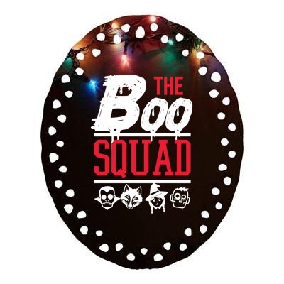 The Boo Squad Not Scary Halloween Ghosts Goblins Monsters Gift Ceramic Oval Ornament