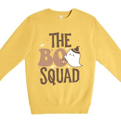 The Boo Squad Halloween Costume Funny Ghost Cool Gift Premium Crewneck Sweatshirt