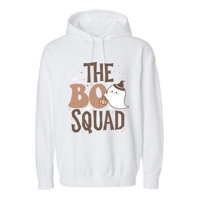 The Boo Squad Halloween Costume Funny Ghost Cool Gift Garment-Dyed Fleece Hoodie