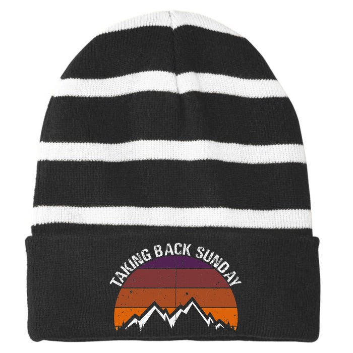 T.A.K..I.N.G. B.A.C.K S.U.N.D.A.Y Ices Creams Sundaed Striped Beanie with Solid Band