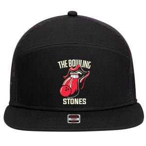 The Bowling Stones Bowling 7 Panel Mesh Trucker Snapback Hat