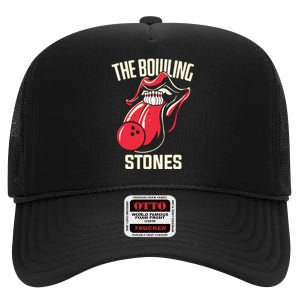 The Bowling Stones Bowling High Crown Mesh Back Trucker Hat