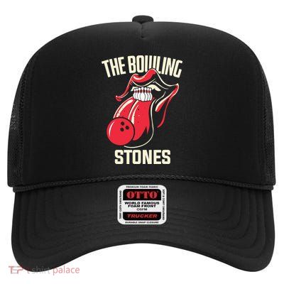 The Bowling Stones Bowling High Crown Mesh Back Trucker Hat