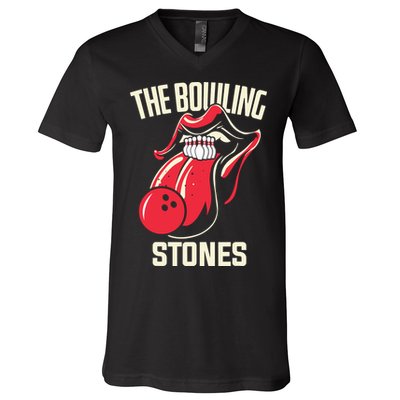 The Bowling Stones Bowling V-Neck T-Shirt
