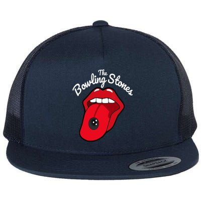 The Bowling Stones Amusing Funny Best Bowling Team Flat Bill Trucker Hat