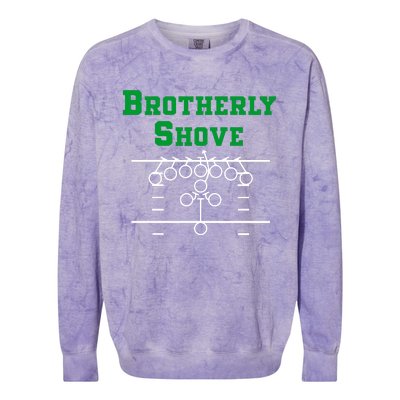 The Brotherly Shove Philadelphia Eagle Football Colorblast Crewneck Sweatshirt