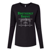 The Brotherly Shove Philadelphia Eagle Football Womens Cotton Relaxed Long Sleeve T-Shirt