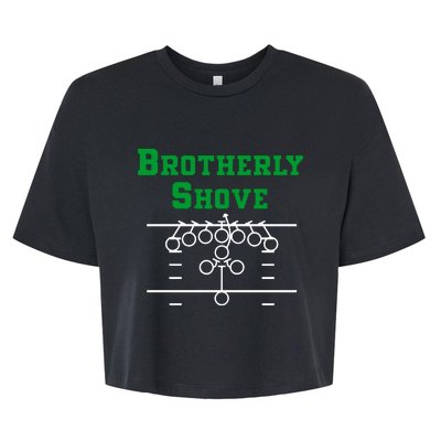 The Brotherly Shove Philadelphia Eagle Football Bella+Canvas Jersey Crop Tee