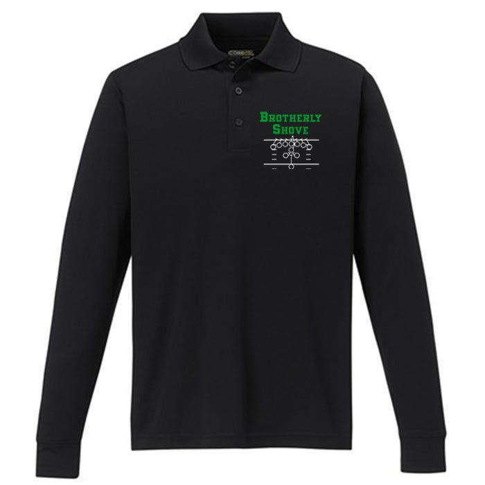 The Brotherly Shove Philadelphia Eagle Football Performance Long Sleeve Polo