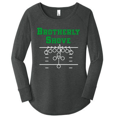 The Brotherly Shove Philadelphia Eagle Football Women's Perfect Tri Tunic Long Sleeve Shirt