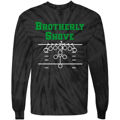 The Brotherly Shove Philadelphia Eagle Football Tie-Dye Long Sleeve Shirt