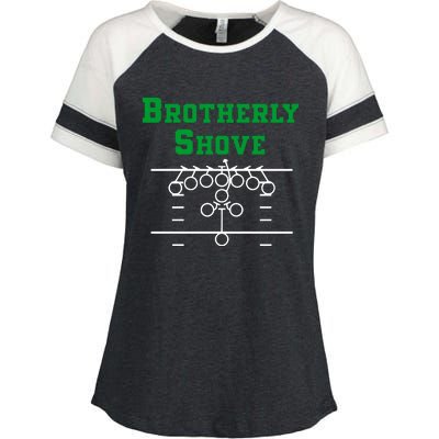 The Brotherly Shove Philadelphia Eagle Football Enza Ladies Jersey Colorblock Tee