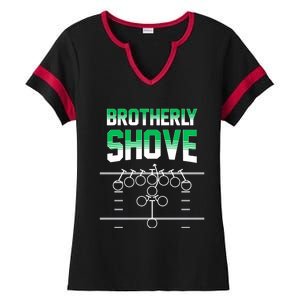 The Brotherly Shove Philadelphia Eagle Football Ladies Halftime Notch Neck Tee