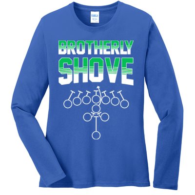 The Brotherly Shove Philadelphia Football Ladies Long Sleeve Shirt