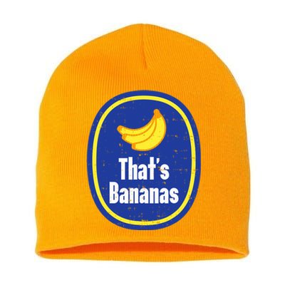 Thats Bananas Sticker Funny Fruit Lazy DIY Halloween Costume Short Acrylic Beanie