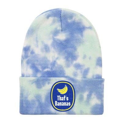 Thats Bananas Sticker Funny Fruit Lazy DIY Halloween Costume Tie Dye 12in Knit Beanie