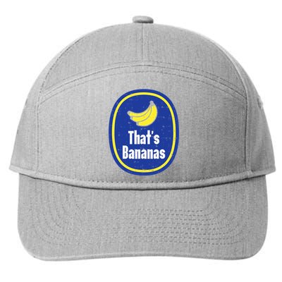 Thats Bananas Sticker Funny Fruit Lazy DIY Halloween Costume 7-Panel Snapback Hat