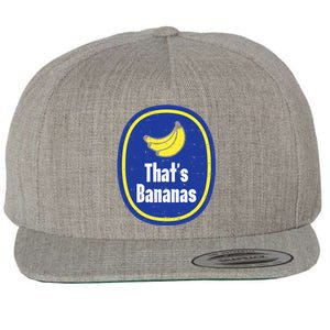 Thats Bananas Sticker Funny Fruit Lazy DIY Halloween Costume Wool Snapback Cap