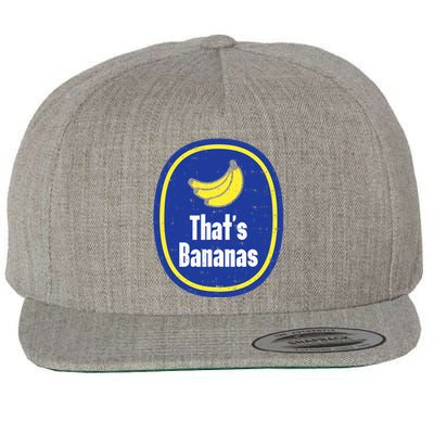 Thats Bananas Sticker Funny Fruit Lazy DIY Halloween Costume Wool Snapback Cap