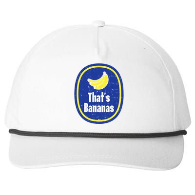 Thats Bananas Sticker Funny Fruit Lazy DIY Halloween Costume Snapback Five-Panel Rope Hat