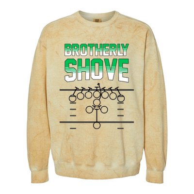 The Brotherly Shove Philadelphia Eagle Football Colorblast Crewneck Sweatshirt