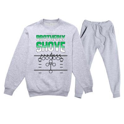 The Brotherly Shove Philadelphia Eagle Football Premium Crewneck Sweatsuit Set