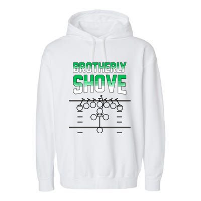 The Brotherly Shove Philadelphia Eagle Football Garment-Dyed Fleece Hoodie