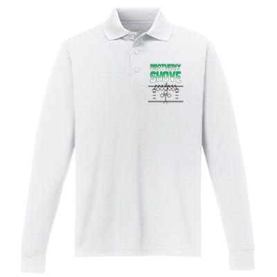 The Brotherly Shove Philadelphia Eagle Football Performance Long Sleeve Polo