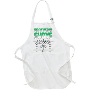 The Brotherly Shove Philadelphia Eagle Football Full-Length Apron With Pockets