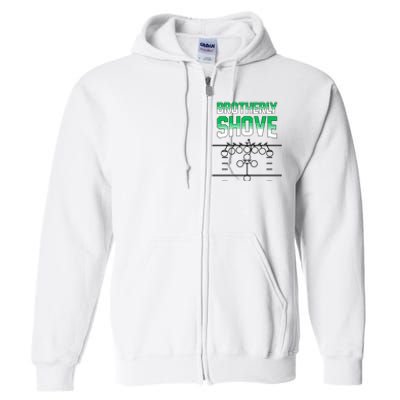 The Brotherly Shove Philadelphia Eagle Football Full Zip Hoodie