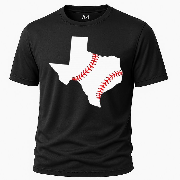 Texas Baseball State Funny Texas Baseball Cooling Performance Crew T-Shirt