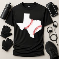 Texas Baseball State Funny Texas Baseball Cooling Performance Crew T-Shirt