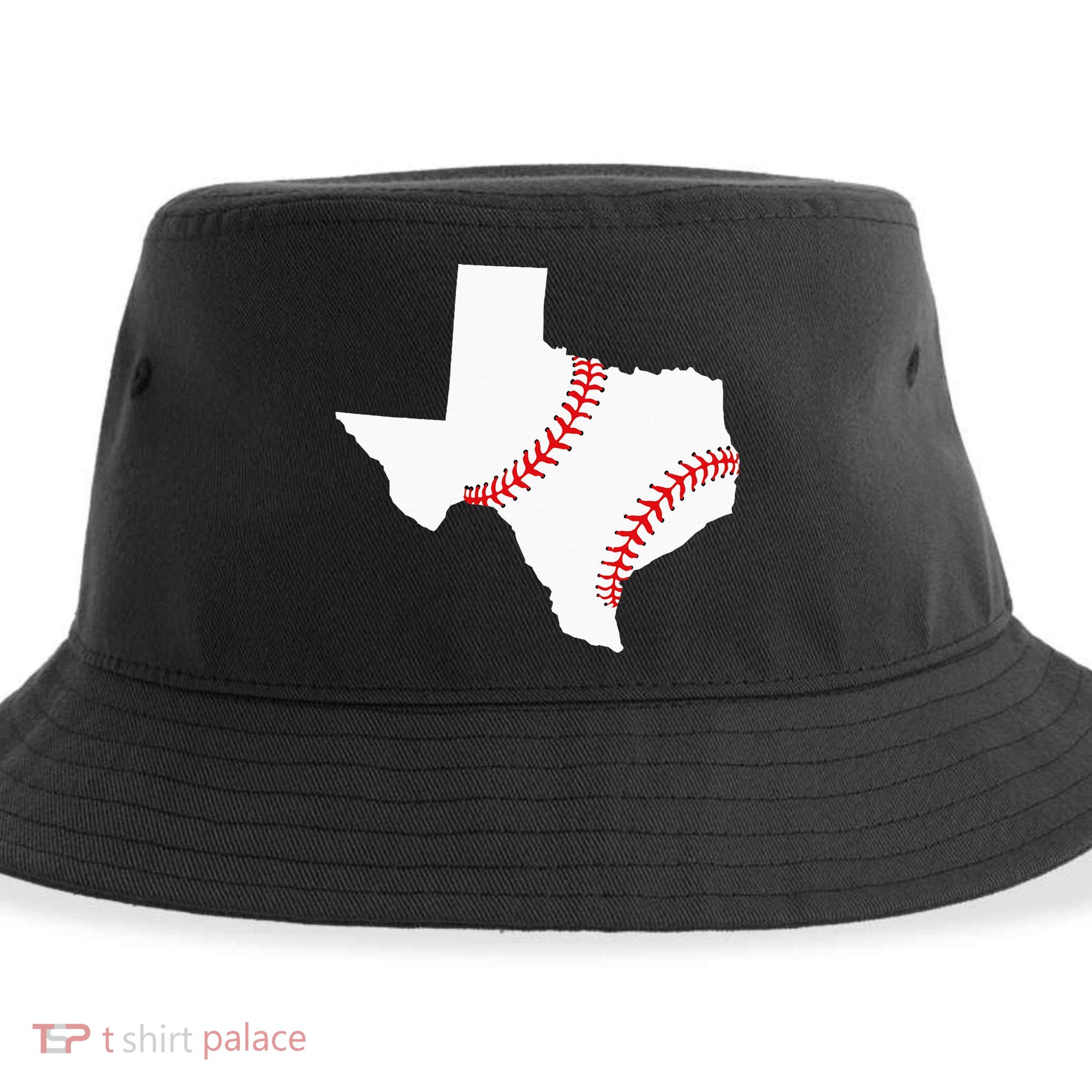 Texas Baseball State Funny Texas Baseball Sustainable Bucket Hat